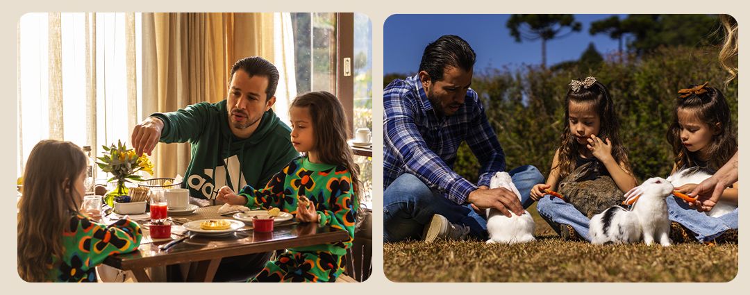 pais mesa filhos - Dia dos Pais - Hotel Vila Inglesa em Campos do Jordão